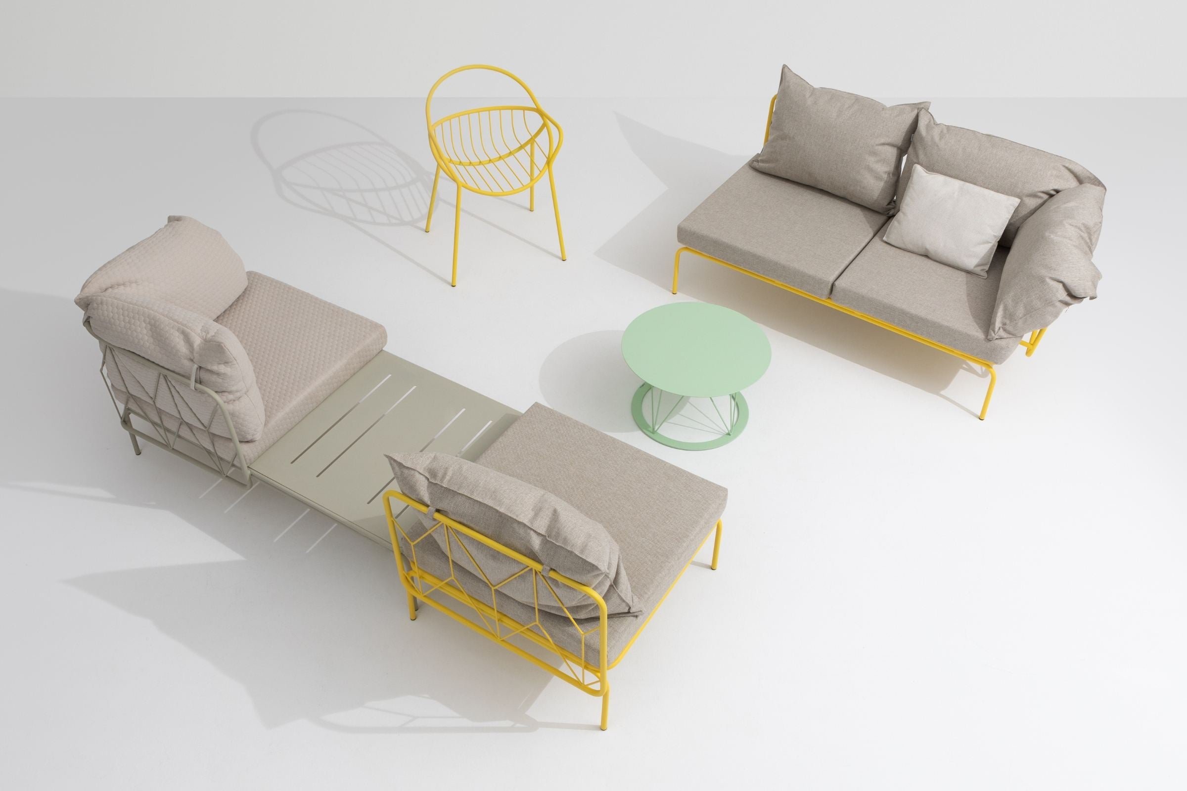 ATAMAN Designer Modulares Gartensofa-Eckelement niedrige Armlehne – stilvolle Kombination mit anderen Modulen