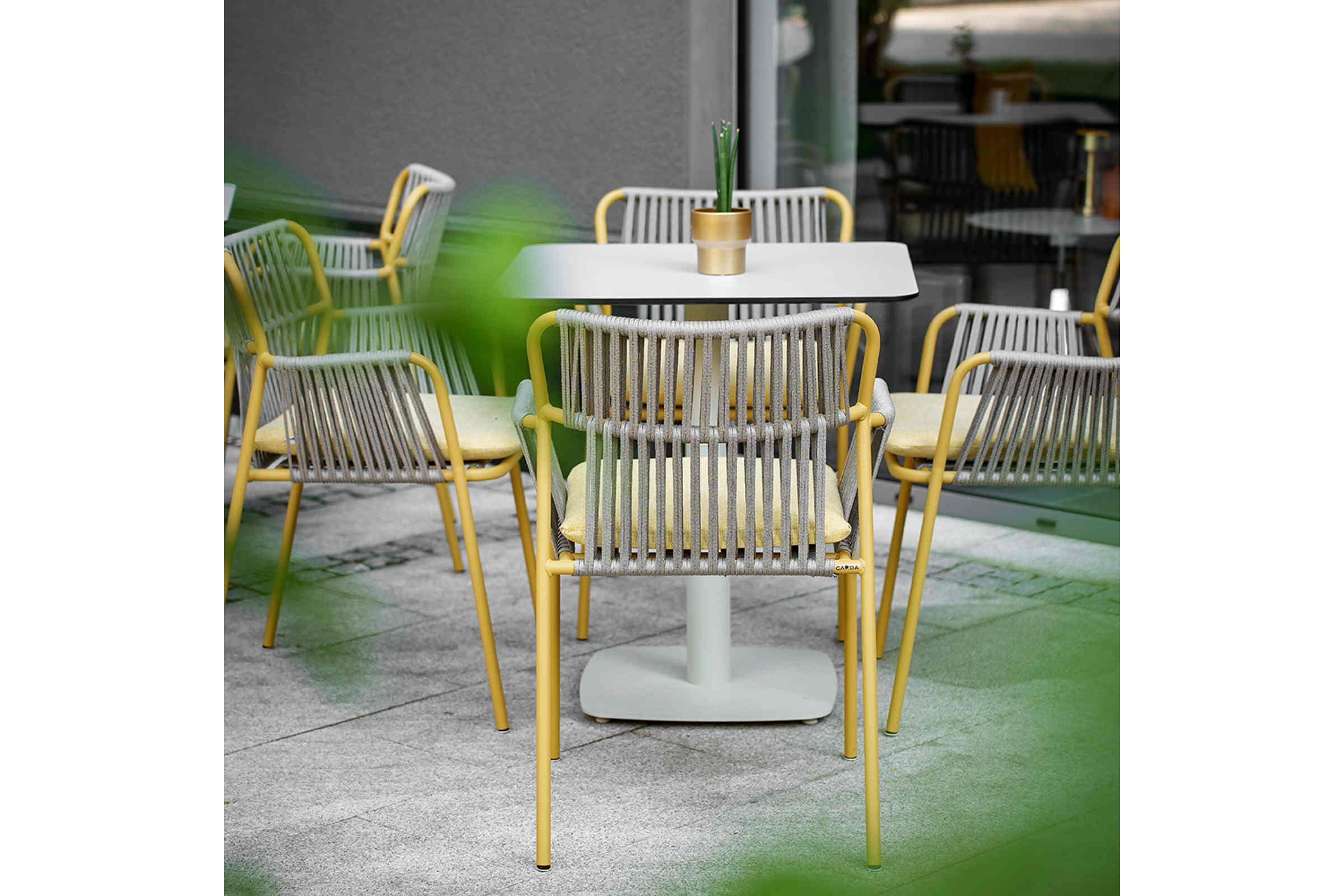 Gartenmöbel Set Terrasse mit BIANCA+ Stühlen und Tisch