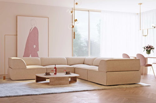 BRELA Designer Sofa von EXTRAFORM als großzügige Ecklösung im modernen Wohnzimmer
