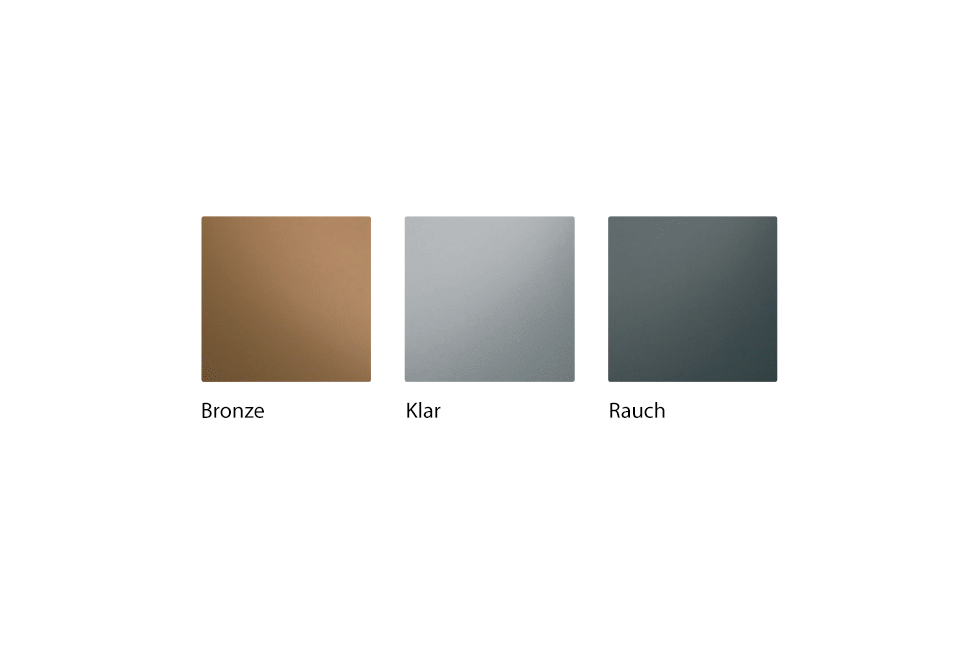 Bild mit Glasmustern: Bronze, Klar und Rauch