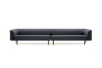 Sofa in Dunkelgrau als symmetrische Doppelkombination