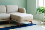 Detailansicht der Chaiselongue im Wohnraum