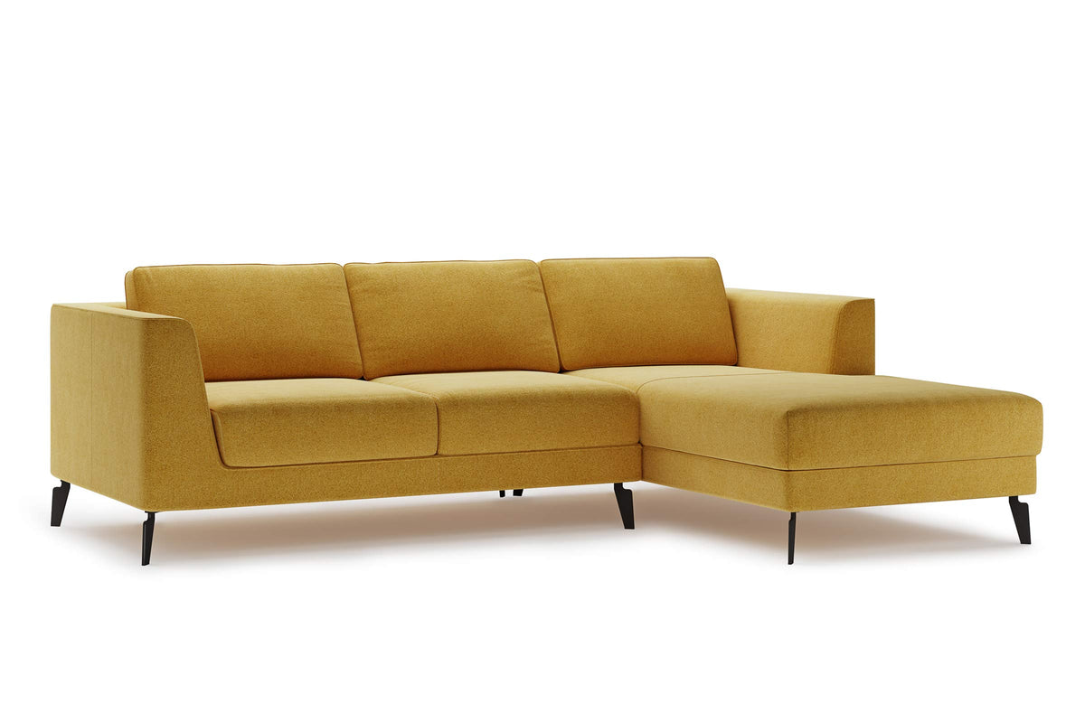 Mit Chaiselongue rechts in schräger Ansicht
