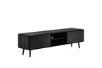 MALIN Lowboard aus Massivholz mit Holzbeinen und Nische - SOLIDMADE | Design Furniture