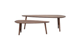 MALIN Designer Couchtisch mit Holzbeine im Set – zwei Tische unterschiedlicher Größe