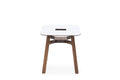 Marshall Designer Couchtisch mit weißer Marmor-Tischplatte und minimalistischem Design