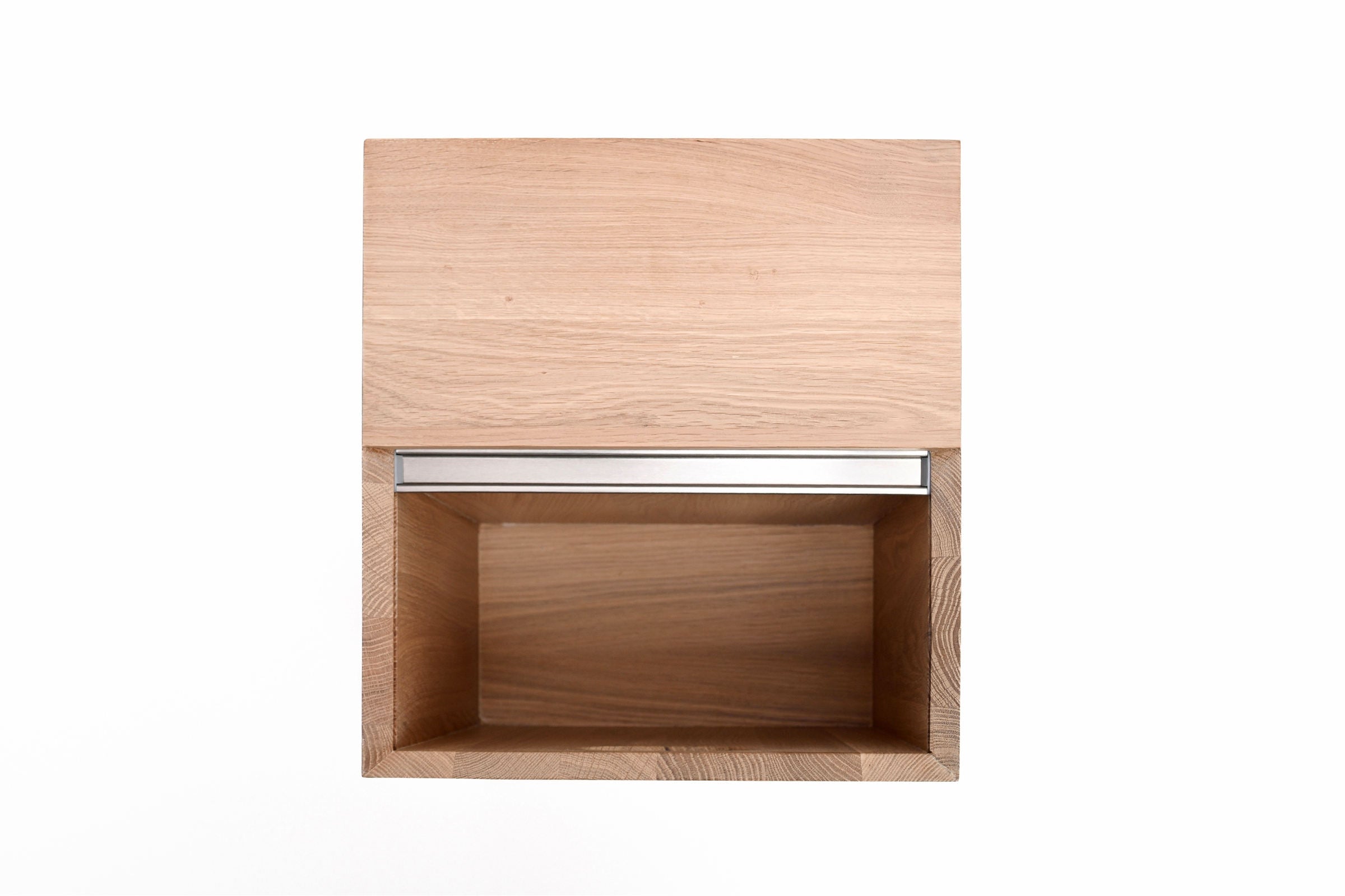 Beistelltisch von oben – kubisches Design aus Eiche Massivholz