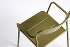 Detailaufnahme Sitzfläche Outdoor Stuhl mit Armlehnen