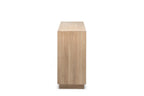 Seitenansicht des RABA Designer Sideboards aus Massivholz auf Sockel