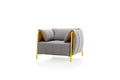 RONDO Designer 1-Sitzer-Schlafsofa mit gepolsterten Armlehnen