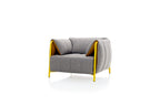 RONDO Designer 1-Sitzer-Schlafsofa mit gepolsterten Armlehnen
