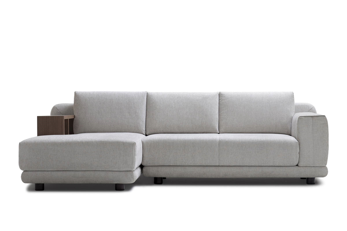 Designer Modular Sofa von EXTRAFORM mit Chaiselongue links und Ablage