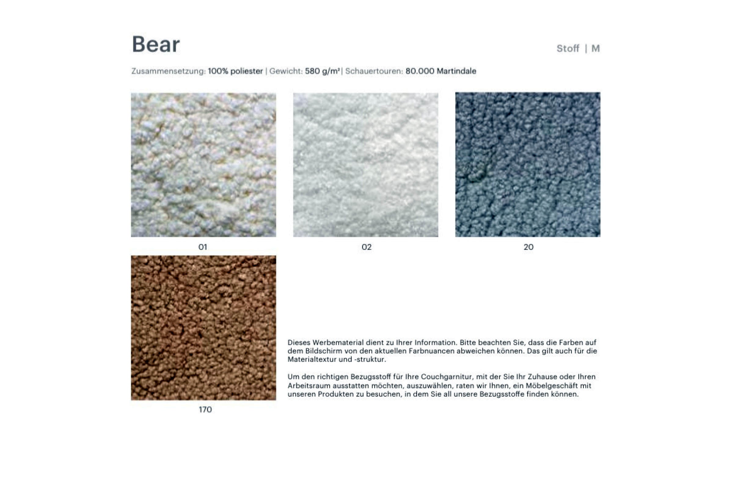 Stoffmuster M von EXTRAFORM - Bear